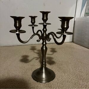Silver Taper candlestick holds 5